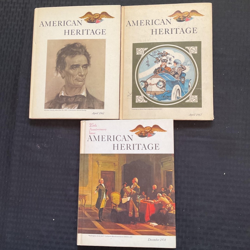 Vintage American Heritage‎ Magazine Lot April 1961 1967 December 1974 History